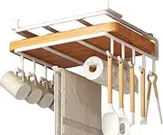 Cabinet Shelf Organizer - Steel Storage Hanger, Durable Utensil Holder | Hanging Board Storage Frame, Wall Mounted Kitchen Holder Hooks