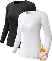 [CL convallaria] Women's Thermal Underwear Shirts Tops Long Sleeve Base Layer 2 4 Pack
