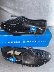 Detto Pietro of Milano Italy, leather road track velodrome cycling shoes EU 38