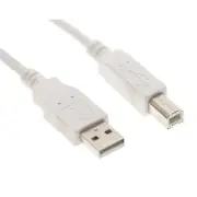 USB A-B PRINTER CABLE 1 FOOT.~12 INCHES~OFF WHITE 1 FT.