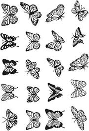 Temporary Tattoos,Butterfly HC-BB-851,Butterfly Tattoos,Resilience,Real Tattoo Look,Water-Resistant,Lasts 1-2 Weeks,18 x 11 cm