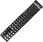 34 Nut and Bolt Thread Checker, Nut and Bolt Thread Checker 15 Metric & 15 Standard Ruler and Metric Size Precise Screw Size and Thread Gauge Measuring Tool for Nuts Bolts Screws