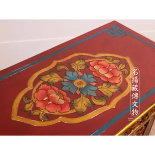藏式 修法桌 / 供桌 尼泊爾 純手工 木雕 彩繪 八吉祥圖 可折疊 方便攜帶 收納 藏傳佛教【款式F-八吉祥/摩尼寶】