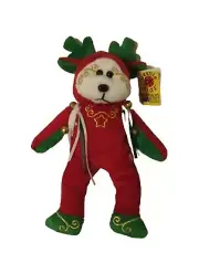 Beanie Kids Dasher The Reindeer Bear Christmas Theme Plush With Tag