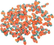 MOLUCKFU 10 Packs Carrot Clay Slices Carrots Mini Ornaments Mini Food Creative Projects Party Decorations Charms Food-Themed Crafts Charms Kawaii Accessories Resin Charms Polymer Clay