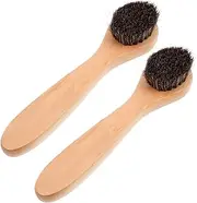 WRITWAA 2Pcs Deep Cleaning Face Brush Long Handle Facial Scrubber for Gentle Exfoliating Skincare Face Care Tool for Cleansing Blackhead Removal