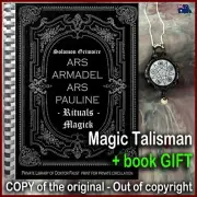Antique Book Occult Ritual Esoteric Ars Pauline Witchcraft Manual Solomon Magic