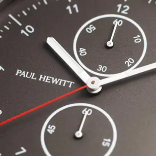PAUL HEWITT德國設計師品牌 | CHRONO LINE II 槍色雙眼機能計時腕錶-黑