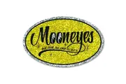 Mooneyes Flake Oval Sticker With Mooneyes Script, 3-1/8" x 2"