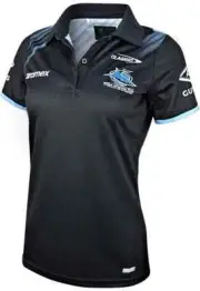 Cronulla Sharks 2024 NRL Ladies Media Polo Shirt Sizes S-7XL BNWT