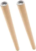 COMPUKAS 2pcs Paper Mailing Tubes 3cm Diameter 2mm Thick 50cm Long Round Tube Storage Containers