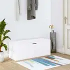 Wall Mount Shoe Rack Cabinet Shoes Shelf Storage Chest Hallway Organiser White