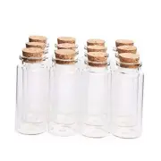 Danmu 30ml 1.18" x 2.75" Mini/ Tiny Glass Jars with Wood Cork Stoppers,