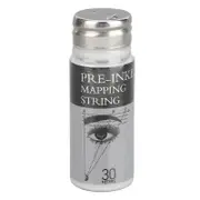 Pre Inked Brow Mapping String Allergy Free Bottle Storage Eyebrow Marking Line for Semi Permanent Makeup 98ft 10ml White Ink