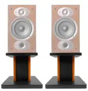 (2) 8” Wood Bookshelf Speaker Stands For Polk Audio RTI A3 Bookshelf Speakers