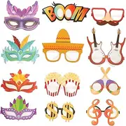 COLLBATH 12pcs Carnival Glasses Frame Decor Party Eyewear Props Funny Shape Photo Booth Props