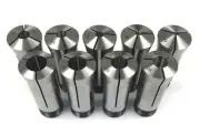 9 Piece 5C round Collet Set, 4-20MM by 2MM