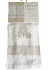 Haus and Haven Hand Towels Shell Cluster Set of 2 Coastal Summer Beach Linen