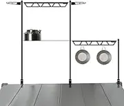 Whnbuij Camping Kitchen Rack, Camping Kitchen Hanger, Table Table Kitchen Storage Rack, Portable Multifunction Cutlery Holder, Pot Hanger for Outdoor Picnic