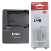 LP-E8 Battery & LC-E8E Charger for Canon EOS 550D 600D 650D 700D Kiss X4 X5