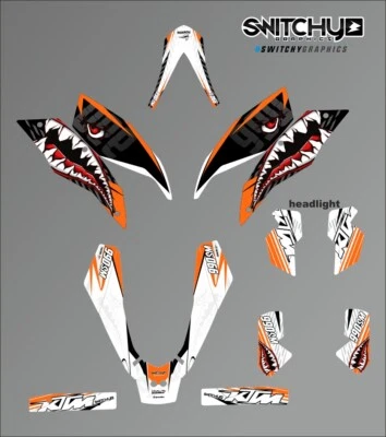 Set Sticker Graphics Kit Decals Spitfire White for Motorcycle 990 Sm Dekor