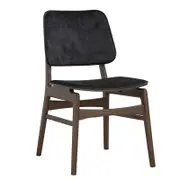 Modern Furniture HEATH 50x81cm Dining Chair - Walnut & Charcoal
