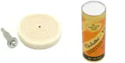 3" Cotton Buffing Wheel & Mandrel & Fabulustre Polishing Compound Tube 1/4lb