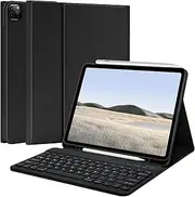 TQQ for iPad Air 13-inch (M3/M2, 2025/2024) & Pro 12.9 inch Case with Keyboard, Keyboard case for 12.9-inch iPad Pro 6th/5th Gen - with Pencil Holder for iPad Air 13-inch/iPad Pro 12.9 (Black)