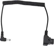 RASTKY D-Tap Male Connector Power Supply Cable for BMCC, Monitor, LED Camera Light with Spiral Spring Cable, 100cm