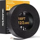 SUNVIE 100FT 12 Gauge Low Voltage Wire 12/2 Low Voltage Landscape Wire, 12 AW...