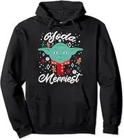 [STAR WARS] Christmas Yoda Merriest Portrait Pullover Hoodie