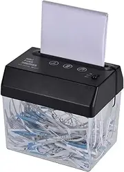 Portable Paper Shredder Cutter A6/ Folded A4 Strip Cut USB/Batteries Operated Cutting Machine Tool for Home/Office/School/Stationery