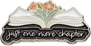 [mindspeakee] Just One More Chapter Enamel Pin Creative Backpack Brooch Of Reading Book As Bookworm And Student Gift, Stainless Steel, no gemstone