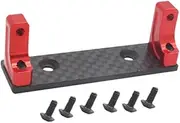 RC Car Servo Mount Holder for 1:10 Scale Front Axle Components, Red