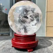 7.8LB white Smelting Stone Quartz Sphere Crystal Energy Ball Reiki Healing
