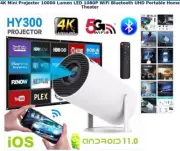 4K Mini Projector 10000 Lumen LED 1080P WiFi Bluetooth UHD Portable Home Theater