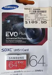 samsung 64gb evo plus sd card