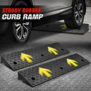 Cars/Motorcycles/Wheelchair 3" Rise Rubber Arrow Loading Threshold Curb Ramp 2Pc