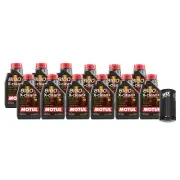 12L Motul 8100 X-CLEAN + 5W30 Wix Filter Motor Oil Change Kit API SN/CF
