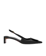 Jacquemus Circle Square Kitten Slingbacks 35,36,37,38,39 Black