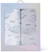 ~ Disney 100 Years ~ 2 Pack of Dumbo Jersey Wraps ~ Baby ~ Nursery ~