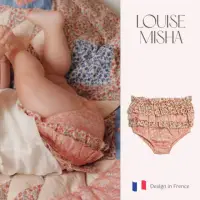 在飛比找momo購物網優惠-【法國 Louise Misha】粉彩小碎花荷葉包屁褲(TM