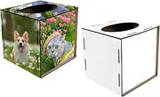 Framendino, 1 Pack Sublimation Blank Tissue Box Wood for Storage DIY Photo Crafts