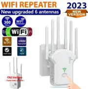 WiFi Extender, WiFi Booster 6X Stronger 300Mbps WiFi 2.4&5GHz Dual Band