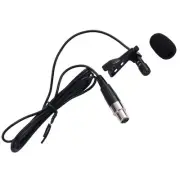 Black Lavalier Lapel Clip Microphone Mic 4 PIN Mini XLR TA4F For Wireless