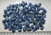 Raw Blue Sapphire Rough Crystals Natural Hexagonal Form untreated 10pc lots