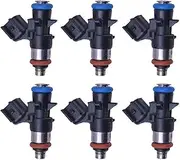 Fuel Injector Nozzle for Chrysler, for Dodge Ram, for Jeep 3.6L, 6 Pcs Fuel Injectors 0280158233 5184085AC FJ1147 Injector Nozzle