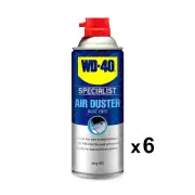 6 x WD-40 Specialist Dust Free Air Duster Lubricant Aerosol Spray 350g