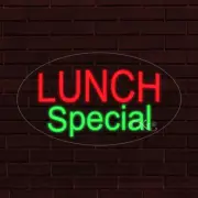 NEW "LUNCH SPECIAL" w/UNDERLINE OVAL 28x16x1 INCH LED FLEX INDOOR SIGN 34244