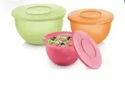 Tupperware Impressions Mixing Bowls 3pc Set NEW